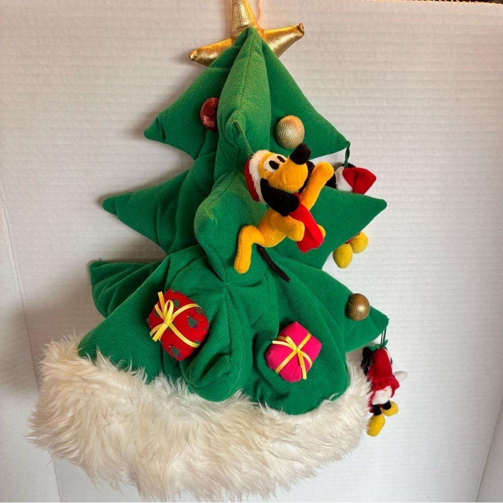 Vintage Rare Disney Disneyland Resort Green Christmas Tree Hat *missing Donald - Picture 5 of 16